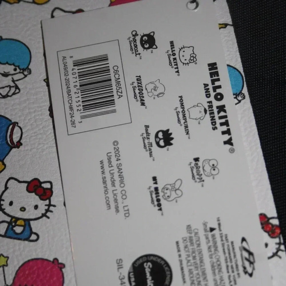 Hello Kitty and Friends Sanrio Mini Backpack Unisex White with Red Bow My Melody - Picture 10 of 13